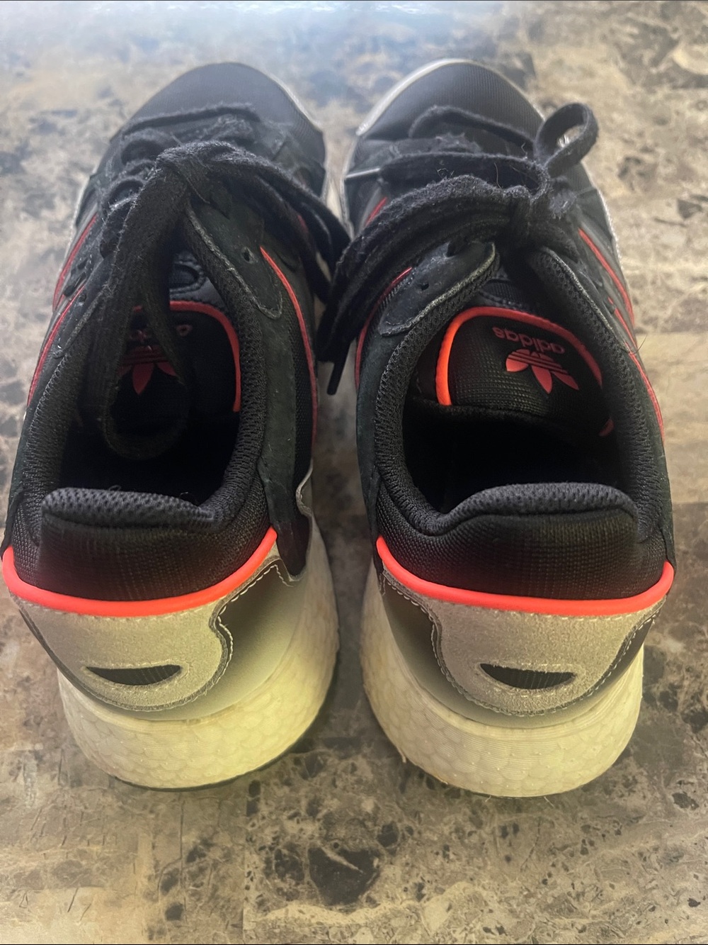 adidas Black Athletic Sneakers with Red Accents - Picture 5 of 5